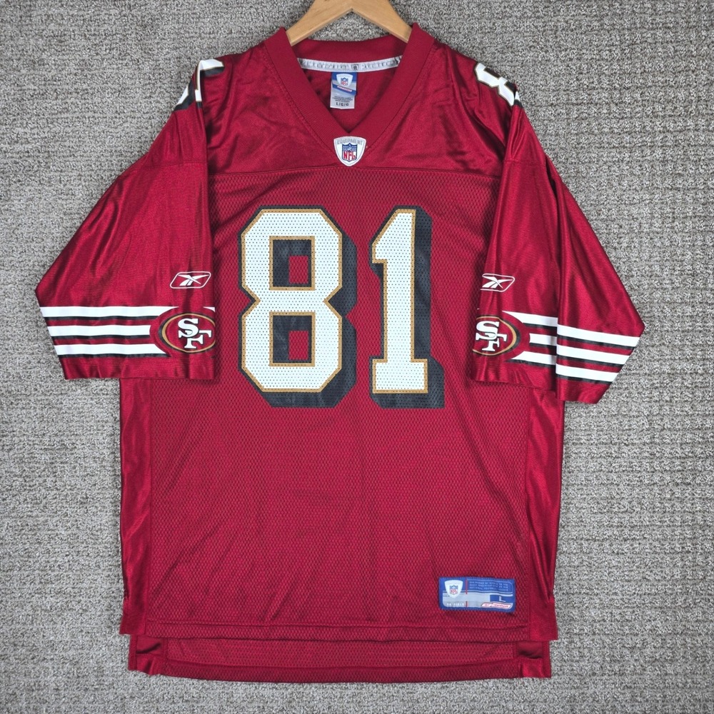 Vintage Reebok NFL San Francisco 49ers Terrell Owens #81 Jersey Red Mens Large